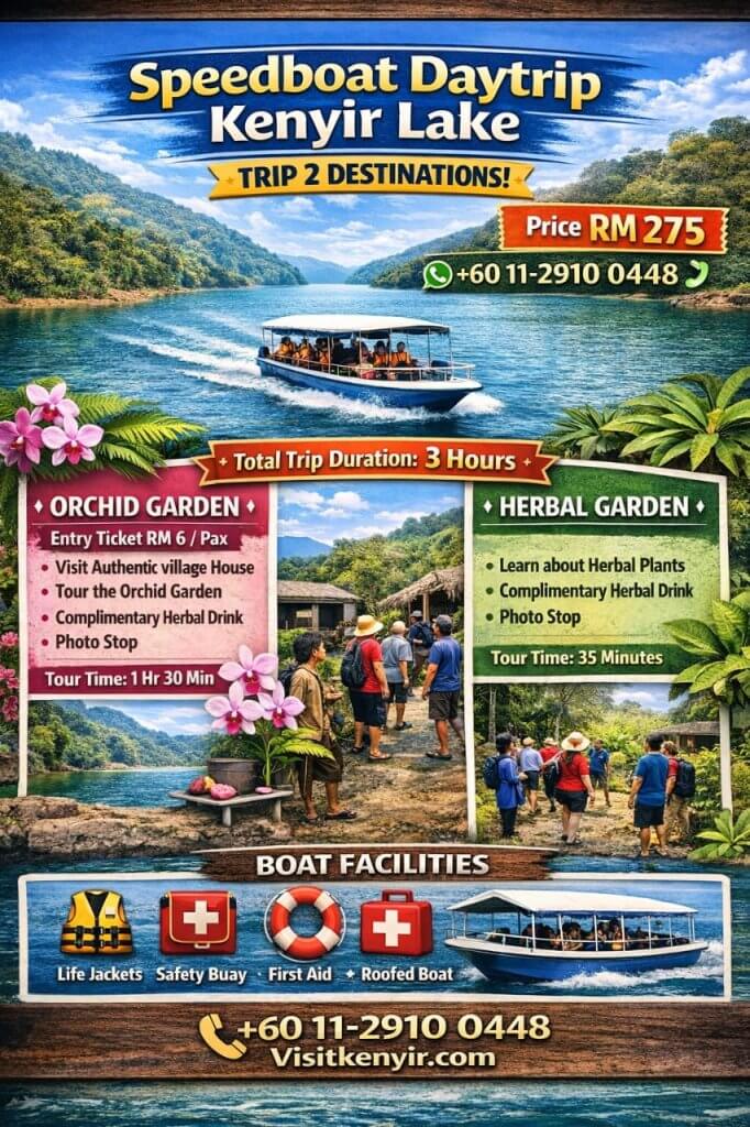 speedboat day trip tasik kenyir