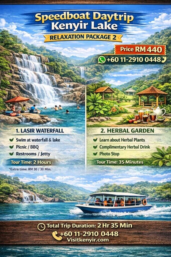 speedboat day trip tasik kenyir