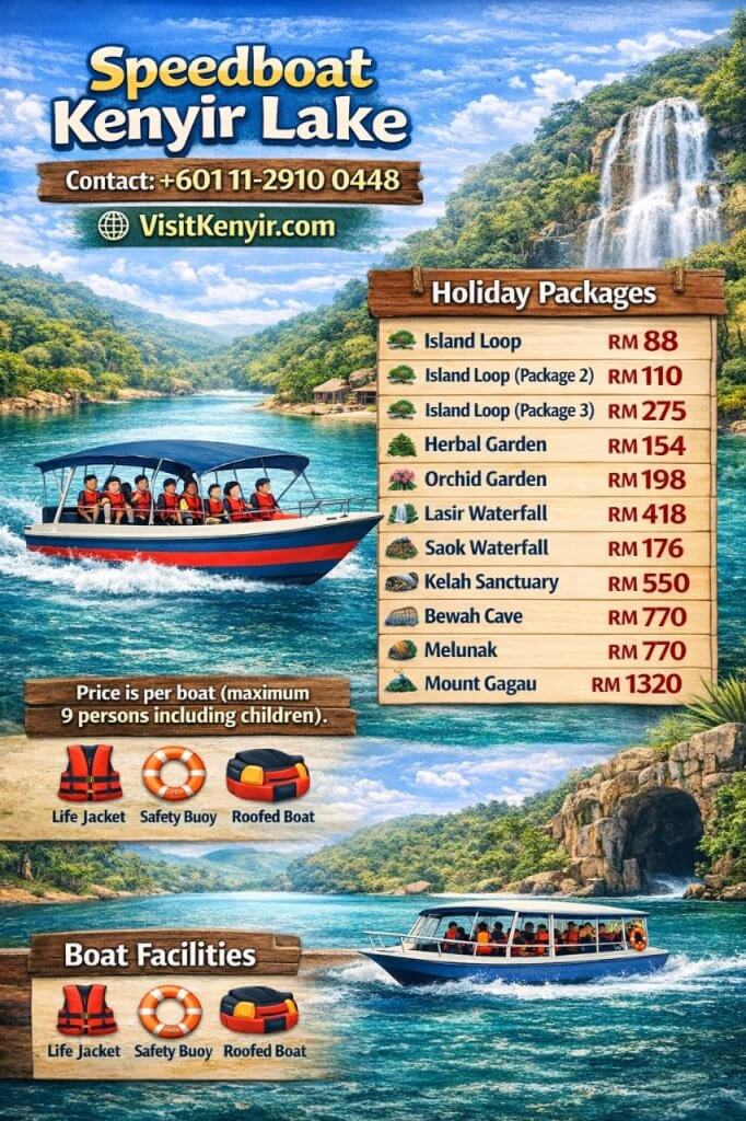 speedboat day trip tasik kenyir