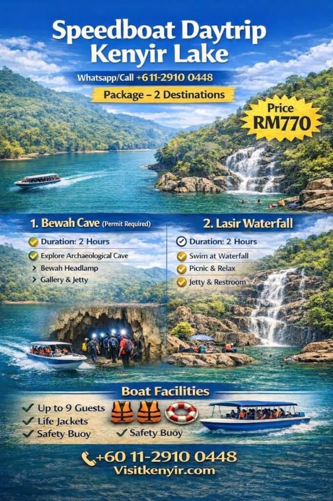 speedboat day trip tasik kenyir
