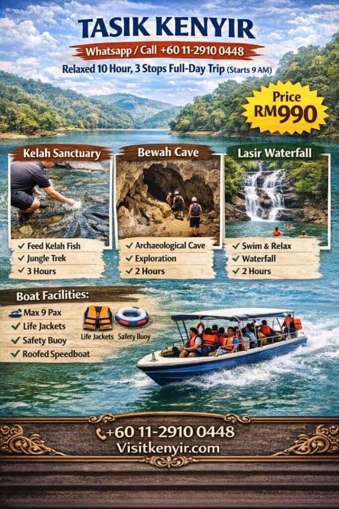 speedboat day trip tasik kenyir