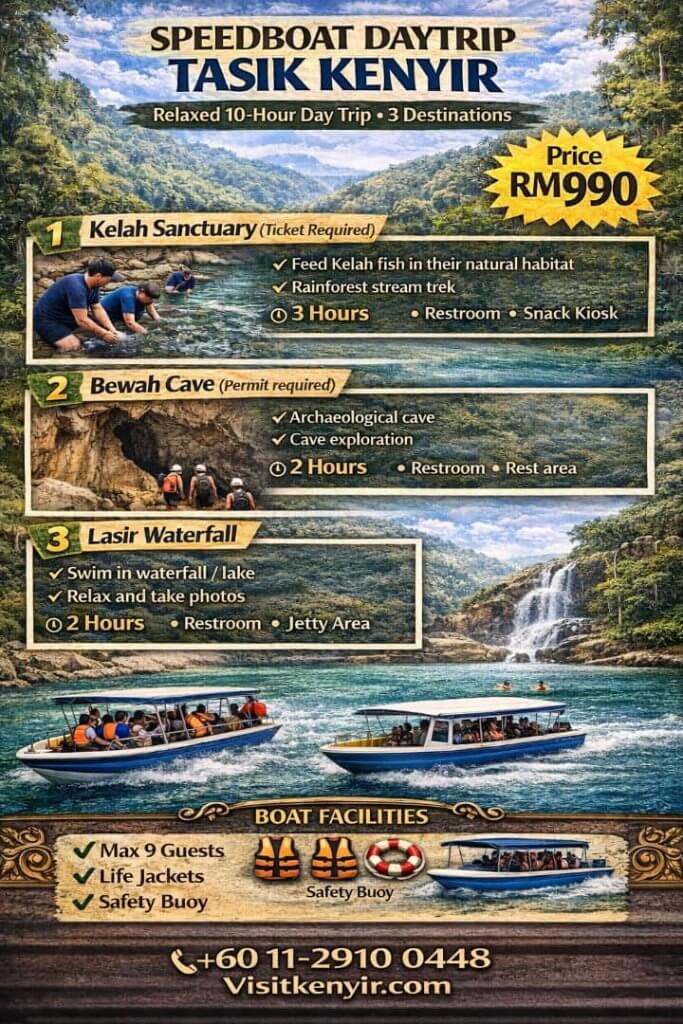 speedboat day trip tasik kenyir