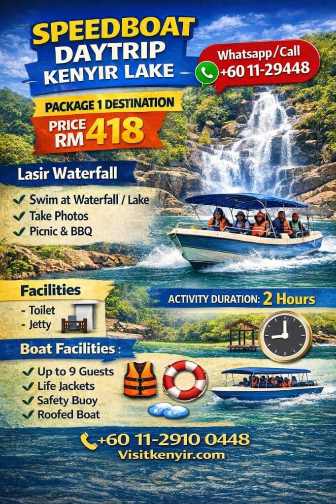 speedboat day trip tasik kenyir