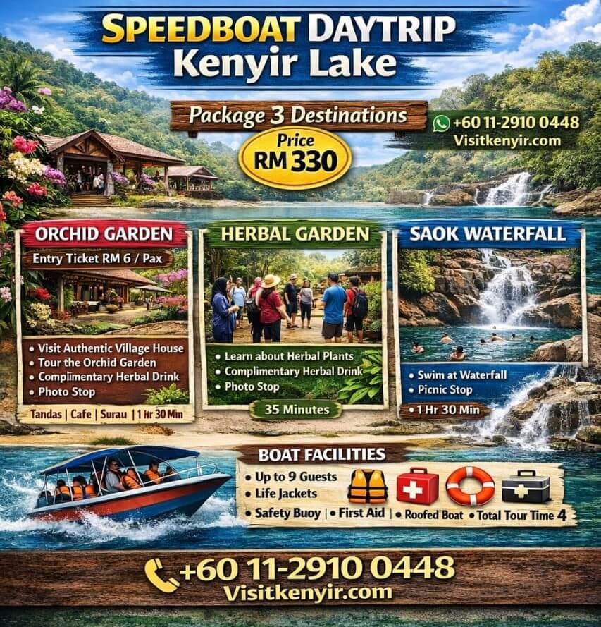 speedboat day trip tasik kenyir