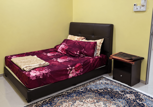 Cozy Burgundy Floral Bedroom
